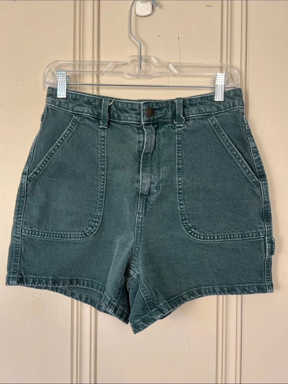 Universal Thread Carpenter Utility Shorts Size 2 Washed Green EUC